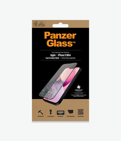 PanzerGlass - Tempered Glass Case Friendly AB za iPhone 13 mini, crna