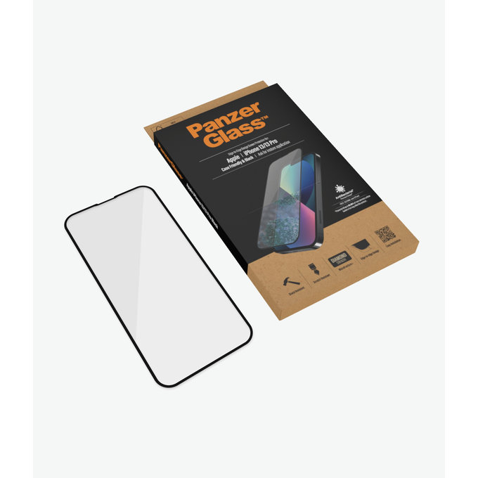 PanzerGlass - Tempered Glass Case Friendly AB za iPhone 13, 13 Pro in 14, črna