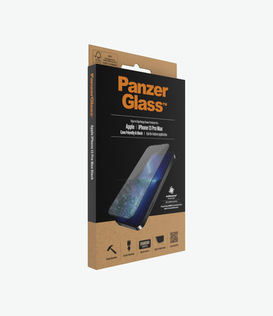 PanzerGlass - Tempered Glass Case Friendly AB za iPhone 13 Pro Max & 14 Plus, crna
