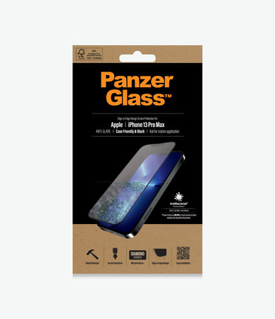 PanzerGlass - Tempered Glass Case Friendly Anti-Glare AB za iPhone 13 Pro Max & 14 Plus, crna