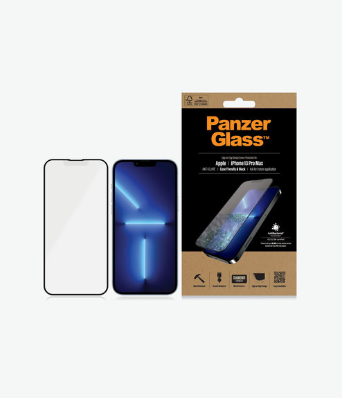 PanzerGlass - Tempered Glass Case Friendly Anti-Glare AB za iPhone 13 Pro Max & 14 Plus, crna