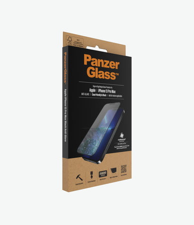 PanzerGlass - Tempered Glass Case Friendly Anti-Glare AB za iPhone 13 Pro Max & 14 Plus, crna