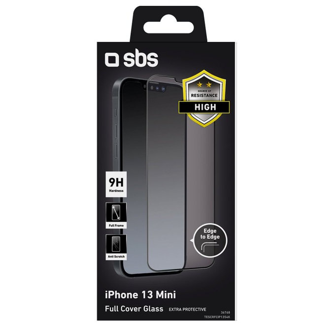 SBS - Tempered Glass Full Cover za iPhone 13 mini, crna