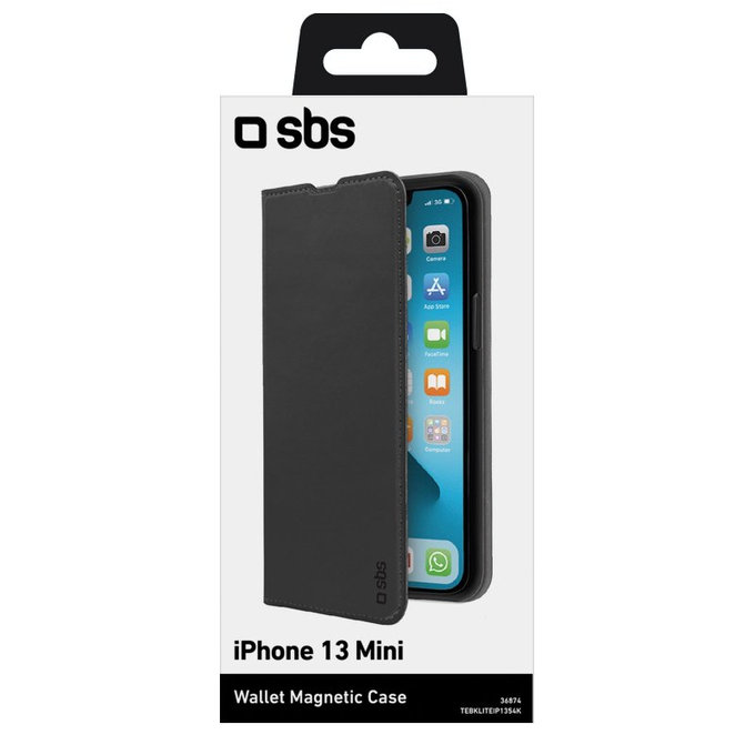 SBS - Maska Book Wallet Lite za iPhone 13 mini, crna
