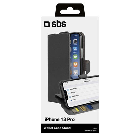SBS - Maska Book Wallet za iPhone 13 Pro, crna