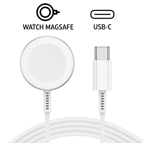 Magnetni brzi punjač za USB-C kabel za Apple Watch, 1 m, aluminium, bulk