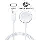 Magnetni brzi punjač za USB-C kabel za Apple Watch, 1 m, aluminium, bulk