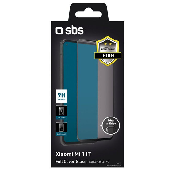 SBS - Tempered Glass Full Cover za Xiaomi 11T, 11T Pro, crna