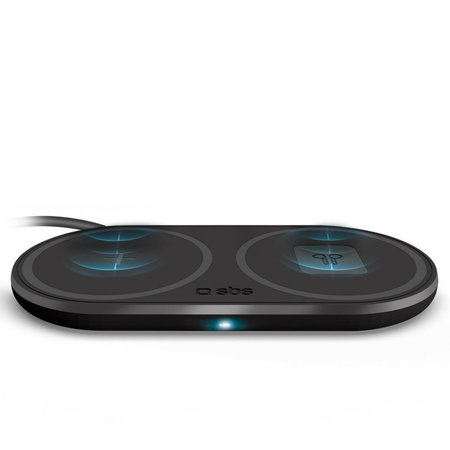 SBS - Dvostruki bežični punjač, crni