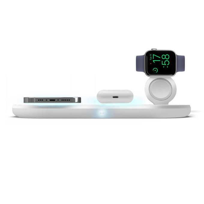 SBS - Bežični punjač 3u1, bijeli