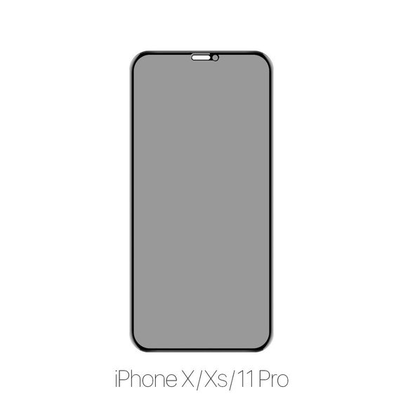FixPremium Privacy Anti-Spy Glass - Kaljeno staklo za iPhone X, XS i 11 Pro