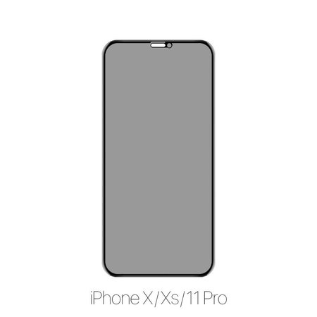 FixPremium Privacy Anti-Spy Glass - Kaljeno staklo za iPhone X, XS i 11 Pro
