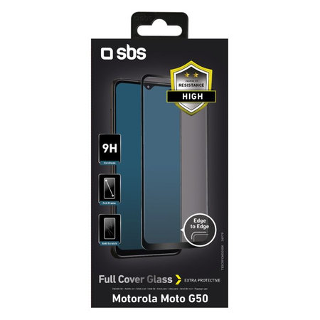 SBS - Tempered Glass Full Cover za Motorola G50 5G, G50, E7, crna