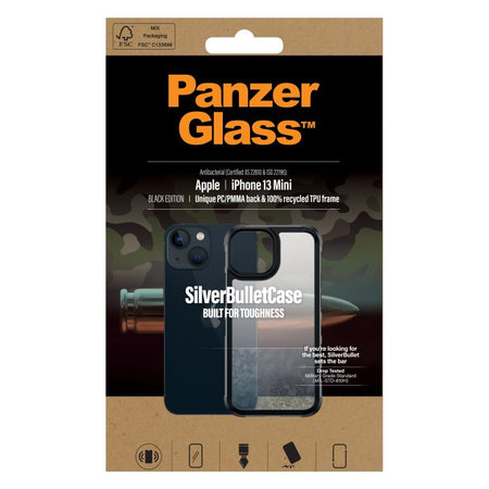 PanzerGlass - Maska SilverBullet ClearCase AB za iPhone 13 mini, crna
