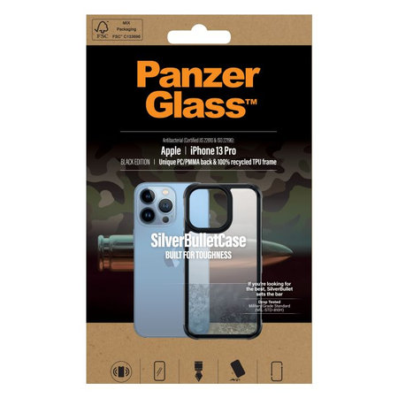 PanzerGlass - Maska SilverBullet ClearCase AB za iPhone 13 Pro, crna