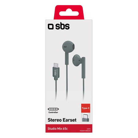 SBS - Stereo slušalice Studio Mix 65c, USB-C konektor, sive
