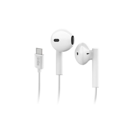 SBS - Slušalice Studio Mix 65c sa mikrofonom, USB-C, bijele