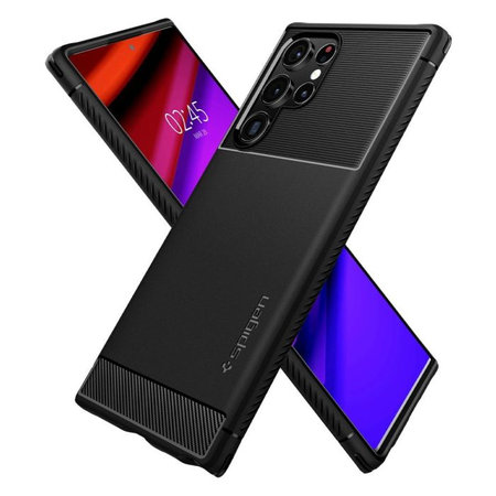 Spigen - Maska Rugged Armor za Samsung Galaxy S22 Ultra, mat crna