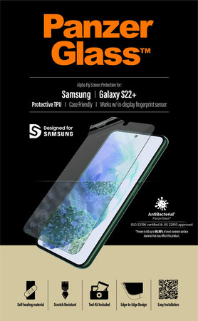 PanzerGlass - Tempered Glass Case Friendly AB TPU za Samsung Galaxy S22+, prozirno