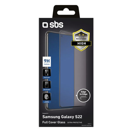 SBS - Tempered Glass Full Cover za Samsung Galaxy S22, crna