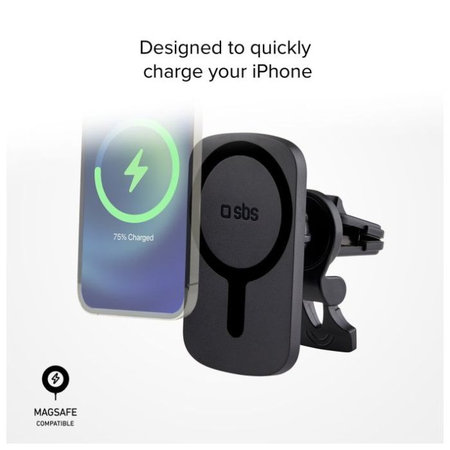 SBS - MagCharge auto držač za MagSafe punjenje u ventilacijski otvor, crni
