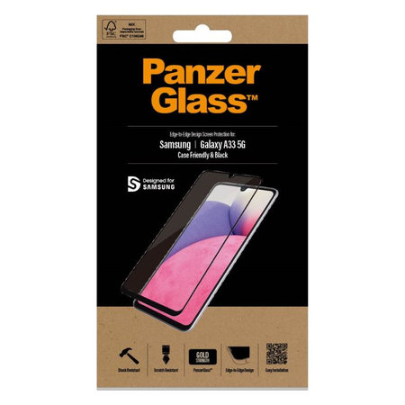 PanzerGlass - Tempered Glass Case Friendly za Samsung Galaxy A33 5G, crna