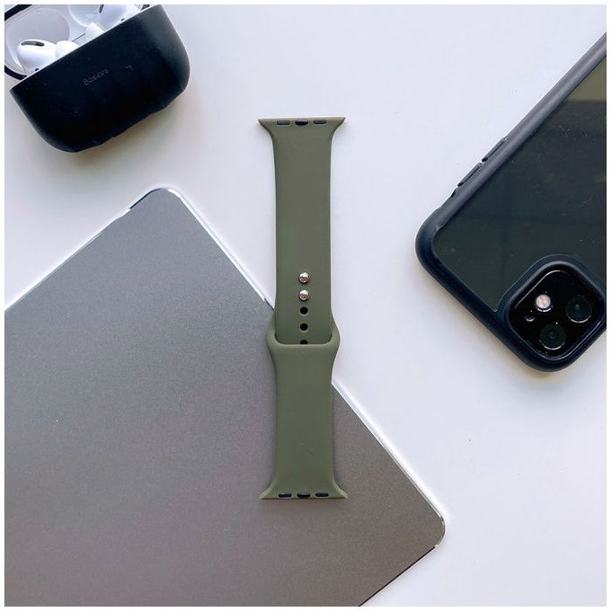 Tech-Protect - Remen Iconband za Apple Watch 4, 5, 6, 7, SE (38, 40, 41 mm), vojno zelena
