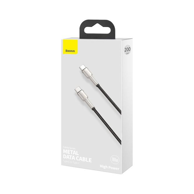 Baseus - USB-C / USB-C kabel (2m), crni