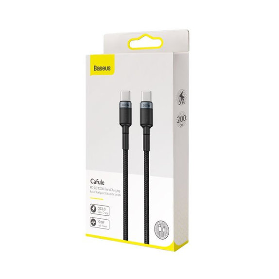 Baseus - USB-C / USB-C kabel (2m), crni
