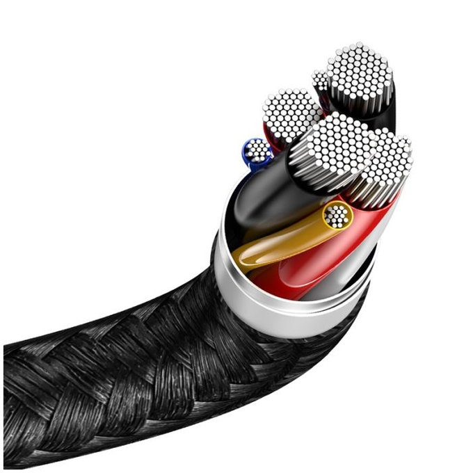 Baseus - USB-C / 2x USB-C kabel (1,5 m), crni