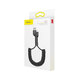Baseus - Lightning / USB kabel (1m), opruga, crna