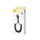 Baseus - USB-C / USB kabel (1m), opružni, crni
