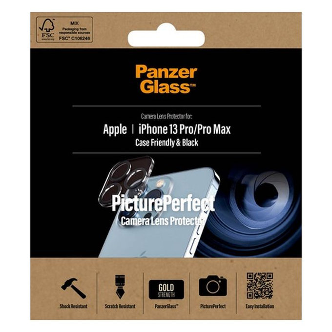 PanzerGlass - Zaštitni poklopac za objektiv kamere PicturePerfect za iPhone 13 Pro & 13 Pro Max, prozirna