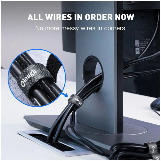 Elough - Organizator kabela - Traka za kabele (5m), crna