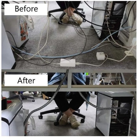 FixPremium - Organizator kabela - Cijev (16 mm), duljina 2M, crna