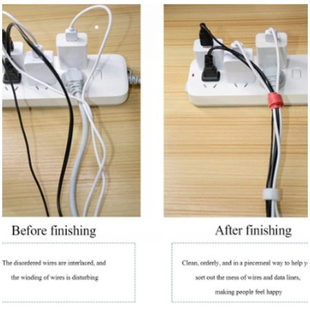 FixPremium - Organizator kabela - Vezice za kabele - Set od 10 komada, crni