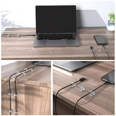 FixPremium - Organizator kabela - Stezaljke - Set od 5 komada, prozirni