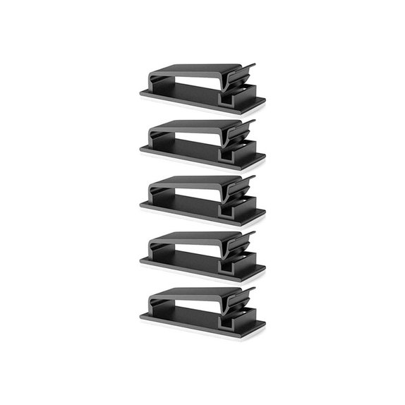 FixPremium - Organizator kabela - Stezaljke - Set od 5 komada, crni