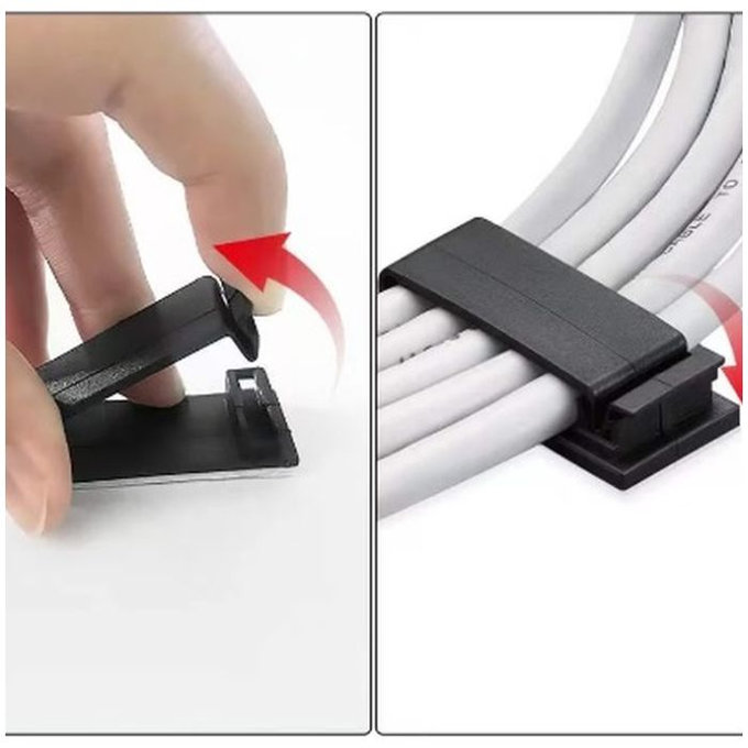 FixPremium - Organizator kabela - Stezaljke - Set od 5 komada, prozirni