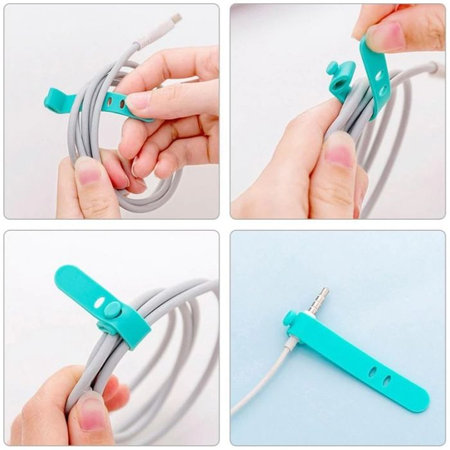 FixPremium - Organizator kabela - Vezice za kabele - Set od 10 komada, crni