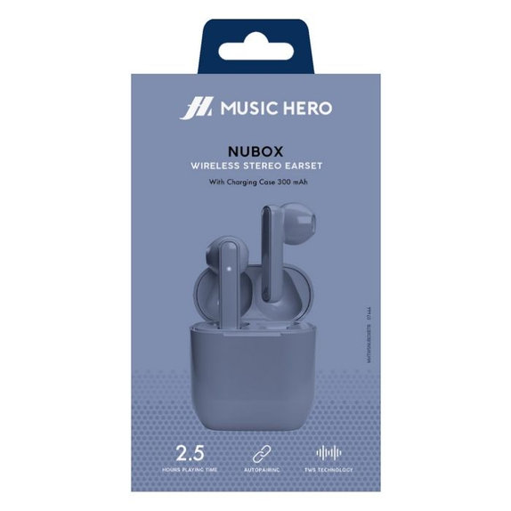 Music Hero - Bežične Slušalice TWS NUBOX, plava