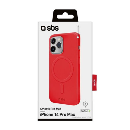 SBS - Maska Smooth Mag s MagSafe za iPhone 14 Pro Max, crvena