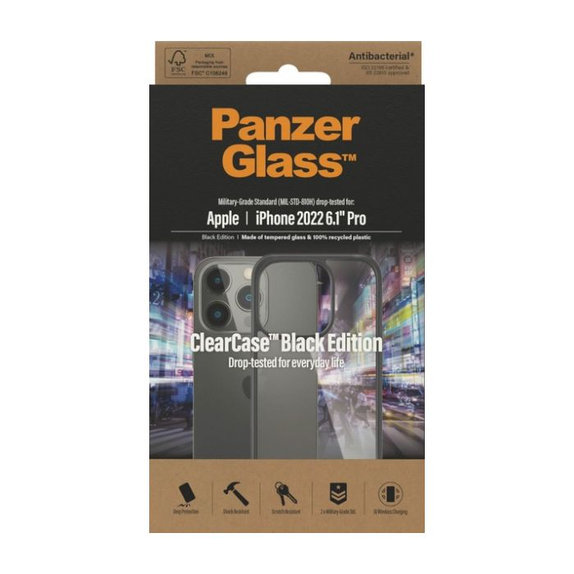PanzerGlass - Maska ClearCase za iPhone 14 Pro, crna