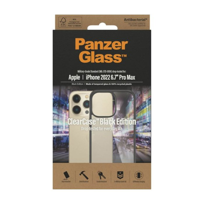 PanzerGlass - Maska ClearCase za iPhone 14 Pro Max, crna