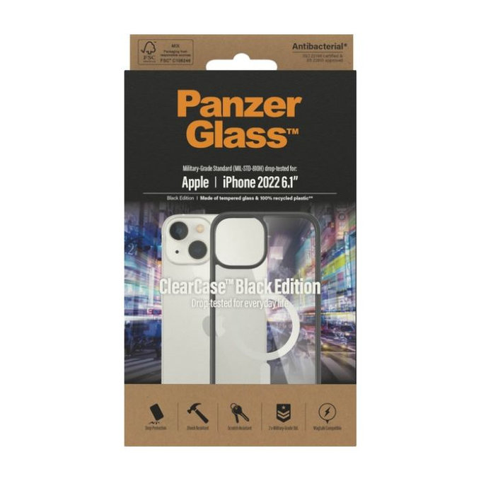 PanzerGlass - Maska ClearCase sa MagSafe za iPhone 14, crna