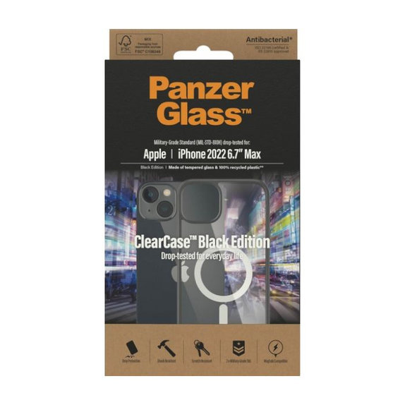 PanzerGlass - Maska ClearCase sa MagSafe za iPhone 14 Plus, crna