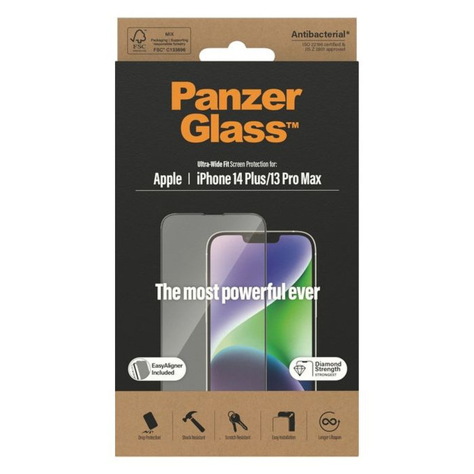 PanzerGlass - Tempered Glass UWF AB za iPhone 13 Pro Max & 14 Plus, crno