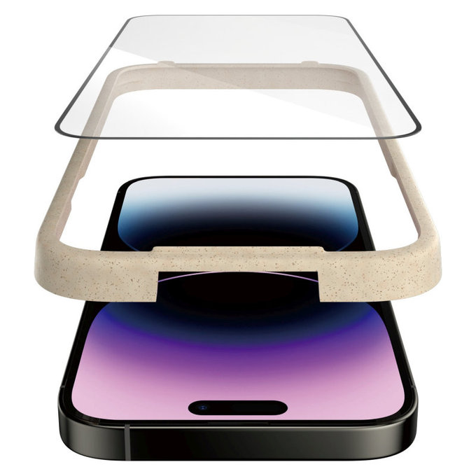 Kaljeno staklo UWF AB s aplikatorom za iPhone 14 Pro Max, Crna, PanzerGlass