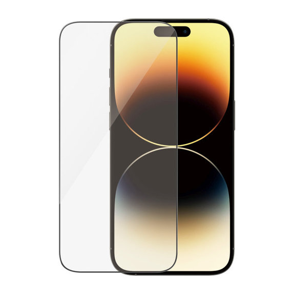 Kaljeno staklo UWF Anti-Reflective AB s aplikatorom za iPhone 14 Pro, Crna, PanzerGlass