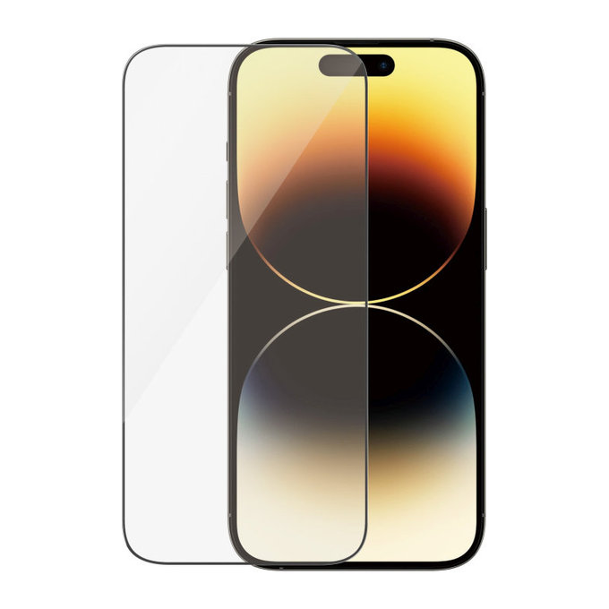 Kaljeno staklo UWF Anti-Reflective AB s aplikatorom za iPhone 14 Pro, Crna, PanzerGlass